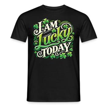 Je suis heureux aujourd’hui de la Saint-Patrick - T-shirt homme - noir - Devant - AI Model Male 178 light (178cm)