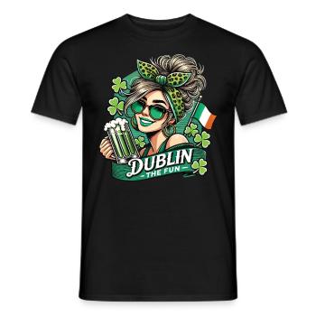Dublin The Fun St. Patrick's Day Feier - Männer T-Shirt - Schwarz - Vorne - AI Model Male 178 light (178cm)