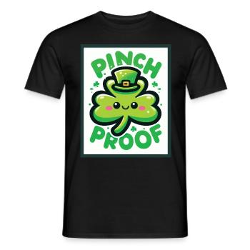 Shamrock Pinch Proof Saint-Patrick Fun - T-shirt homme - noir - Devant - AI Model Male 178 light (178cm)
