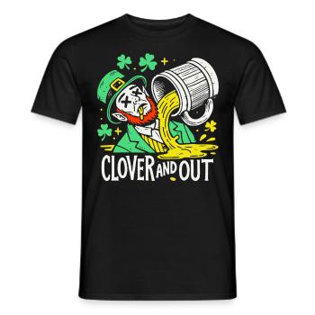 clover and out St. Patrick's Day Spaß - Männer T-Shirt - Schwarz - Vorne - AI Model Male 178 light (178cm)