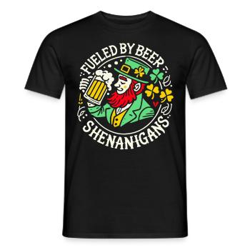 S’amuser à la Saint-Patrick avec de la bière - T-shirt homme - noir - Devant - AI Model Male 178 light (178cm)