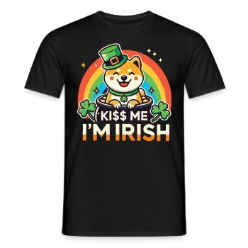 Embrasse-moi Je suis le chien irlandais de la Saint-Patrick - T-shirt homme - noir - Devant - AI Model Male 178 light (178cm)