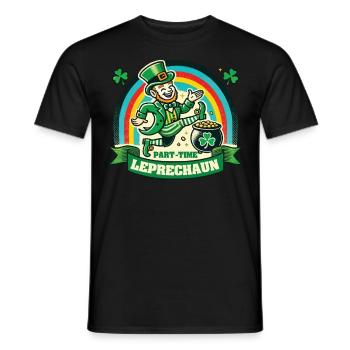 Leprechaun à temps partiel Saint-Patrick Arc-en-ciel - T-shirt homme - noir - Devant - AI Model Male 178 light (178cm)