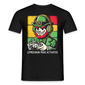 Leprechaun Mode Activated St. Patrick's Day Game - Men's T-Shirt - black - Front - AI Model Male 178 light (178cm)