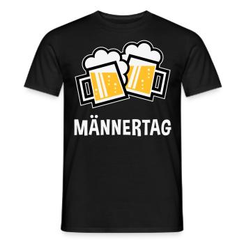 Männertag (Bier Prosit Bayrische Bierkrüge / 3C) - Männer T-Shirt - Schwarz - Vorne - AI Model Male 178 light (178cm)