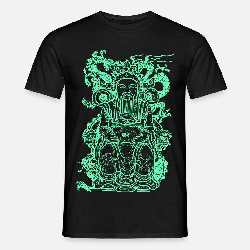 Buddha Figur - Männer T-Shirt - Schwarz