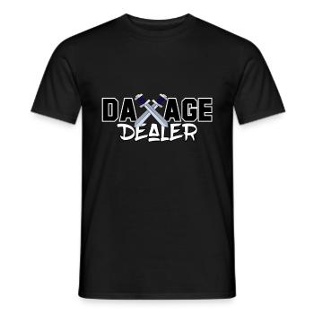 Damage Dealer | MMO Gamer Nerd Raid Loot Geschenk - Männer T-Shirt - Schwarz - Vorne - AI Model Male 178 light (178cm)