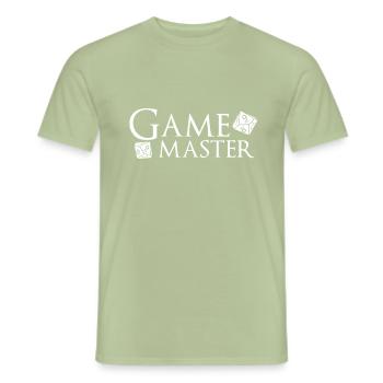 Maître de jeu | Cadeau de jeu de table RPG sur table - T-shirt homme - vert sauge - Devant - AI Model Male 178 light (178cm)