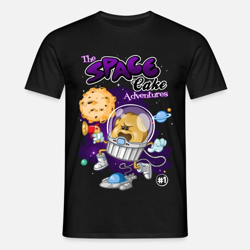 Space cake - Männer T-Shirt - Schwarz