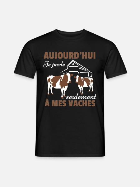 Vache Shirt • Mes vaches • Vache Cadeau - T-shirt homme - noir