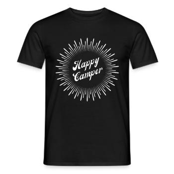 Happy Camper Gift Gift Idea Camping - Men's T-Shirt - black - Front - AI Model Male 178 light (178cm)