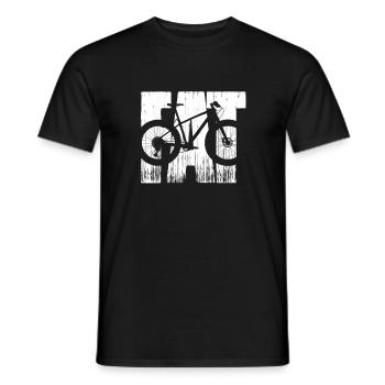 Fatbike wheel Fat bike fat tire Cool gift - Men's T-Shirt - black - Front - AI Model Male 178 light (178cm)