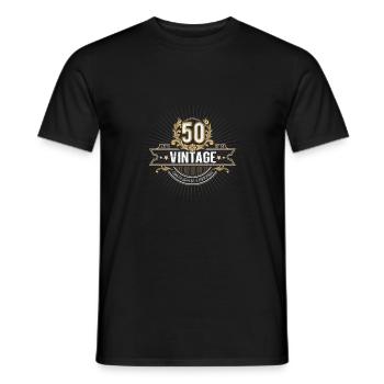 50th birthday - Men's T-Shirt - black - Front - AI Model Male 178 light (178cm)