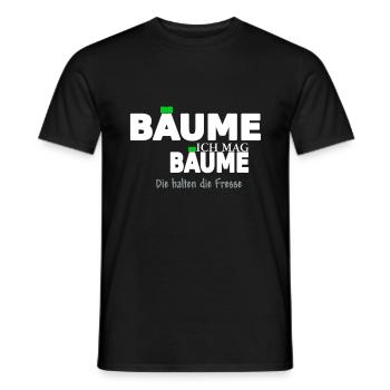 ich mag bäume weiss - Männer T-Shirt - Schwarz - Vorne - AI Model Male 178 light (178cm)