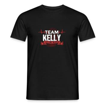 KELLY TEAM Family Reunions DNA Heartbeat TShirt.p - Men's T-Shirt - black - Front - AI Model Male 178 light (178cm)