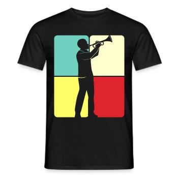 Trumpet trumpet player trumpet player - Men's T-Shirt - black - Front - AI Model Male 178 light (178cm)
