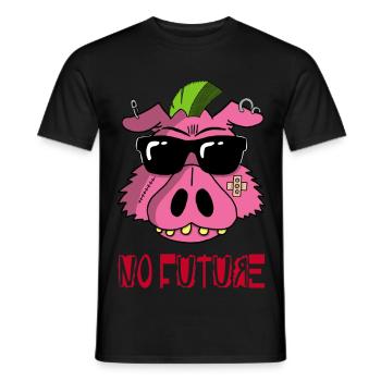 Cochon punk - T-shirt homme - noir - Devant - AI Model Male 178 light (178cm)