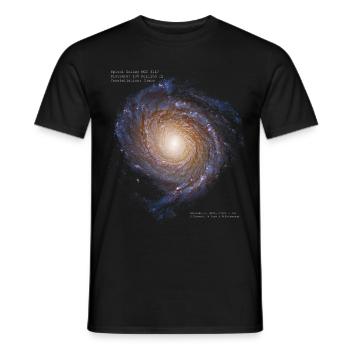 Galaxie spirale NGC 3147 - T-shirt homme - noir - Devant - AI Model Male 178 light (178cm)