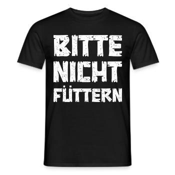 Bitte nicht füttern - Männer T-Shirt - Schwarz - Vorne - AI Model Male 178 light (178cm)