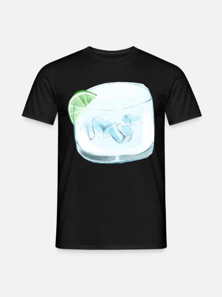 Glaçons verre verre - T-shirt homme - noir