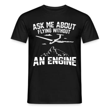 Gliding Gift Idea | Glider Gliding Gliding - Men's T-Shirt - black - Front - AI Model Male 178 light (178cm)