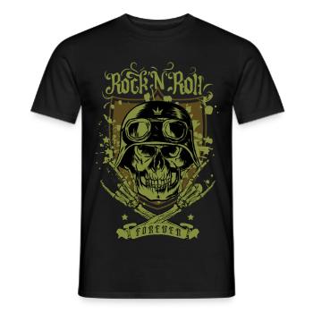 Rock 'n' Roll pour toujours - T-shirt homme - noir - Devant - AI Model Male 178 light (178cm)