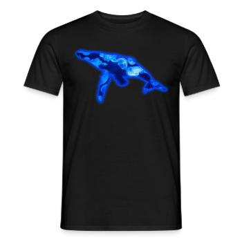 Blau Wal Quallen Leuchtend - Männer T-Shirt - Schwarz - Vorne - AI Model Male 178 light (178cm)