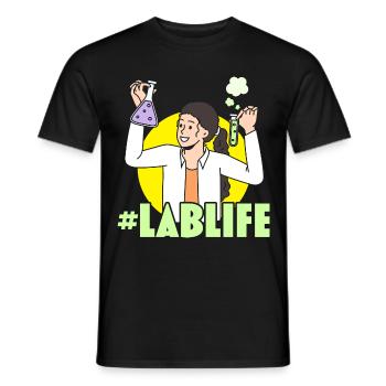 #LabLife Biologe Wissenschaft Lehrer Biologie Majo - Männer T-Shirt - Schwarz - Vorne - AI Model Male 178 light (178cm)