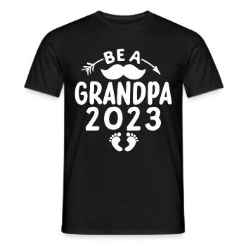 Expectant Grandpa 2023, 2023 I will be Grandpa, 2023 Grandpa - Men's T-Shirt - black - Front - AI Model Male 178 light (178cm)
