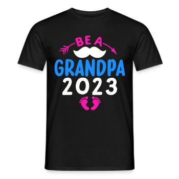 Werdender Opa 2023, 2023 werde ich Opa, 2023 Opa - Männer T-Shirt - Schwarz - Vorne - AI Model Male 178 light (178cm)