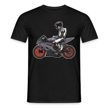 Motorcycle Lifestyle / Motorcycle / Motorcycle biker - Men's T-Shirt - black - Front - AI Model Male 178 light (178cm)