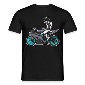 Motorcycle Lifestyle / Motorcycle / Motorcycle biker - Men's T-Shirt - black - Front - AI Model Male 178 light (178cm)