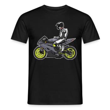 Motorcycle Lifestyle / Motorcycle / Motorcycle biker - Men's T-Shirt - black - Front - AI Model Male 178 light (178cm)