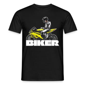 Moto Lifestyle / Moto / Motos motard - T-shirt homme - noir - Devant - AI Model Male 178 light (178cm)