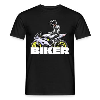 Motorcycle Lifestyle / Motorcycle / Motorcycles biker - Men's T-Shirt - black - Front - AI Model Male 178 light (178cm)