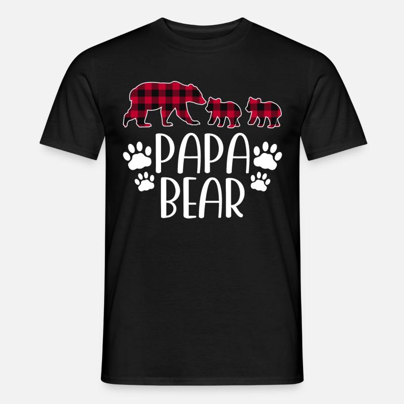 Papa Bear - Männer T-Shirt - Schwarz