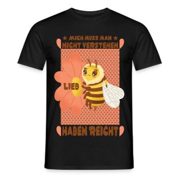 Kleine süße Honigbiene - Männer T-Shirt - Schwarz - Vorne - AI Model Male 178 light (178cm)