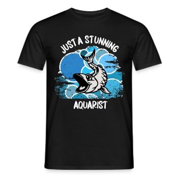 Aquarium Aquarianer Fische Zierfische Aquaristik - Männer T-Shirt - Schwarz - Vorne - AI Model Male 178 light (178cm)