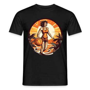 Basketballerin - Männer T-Shirt - Schwarz - Vorne - AI Model Male 178 light (178cm)