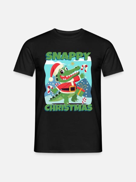 Snappy christmas - Men's T-Shirt - black
