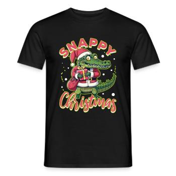 Snappy christmas - Men's T-Shirt - black - Front - AI Model Male 178 light (178cm)