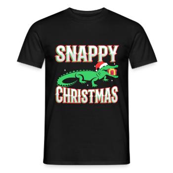 Snappy christmas - Men's T-Shirt - black - Front - AI Model Male 178 light (178cm)