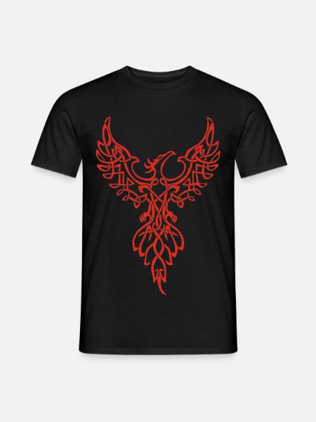 Red Phoenix Symbol - Men's T-Shirt - black