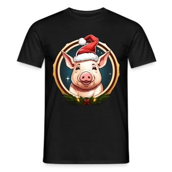 Noël cochon - T-shirt homme - noir - Devant - AI Model Male 178 light (178cm)