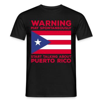 Puerto Rico | Puerto Ricaner Flagge Geschenkideen - Männer T-Shirt - Schwarz - Vorne - AI Model Male 178 light (178cm)