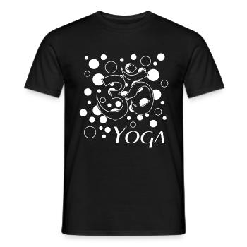 Yoga - Männer T-Shirt - Schwarz - Vorne - AI Model Male 178 light (178cm)