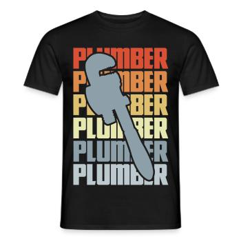 Installer Vintage Look - Men's T-Shirt - black - Front - AI Model Male 178 light (178cm)