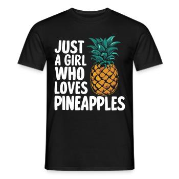 Ananas tropische hawaiianische Frucht - Männer T-Shirt - Schwarz - Vorne - AI Model Male 178 light (178cm)
