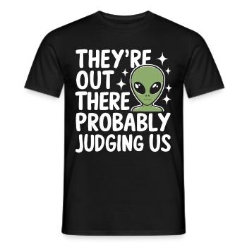 Alien UFO Aliens Außerirdischer - T-shirt homme - noir - Devant - AI Model Male 178 light (178cm)