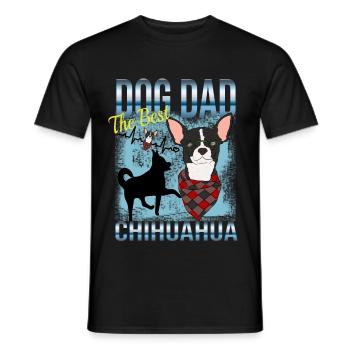 Propriétaire de chihuahua - Le meilleur papa de chien - T-shirt homme - noir - Devant - AI Model Male 178 light (178cm)